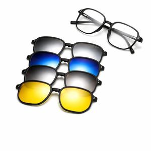 Black Frame Sunglasses with Interchangeable Lenses – Prescription Ready