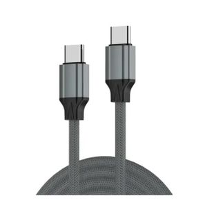 LDNIO LC441C 65W Fast Charging Data Cable Type-C To Type-C With 1M Length With Preventing Overheating Feature - Grey