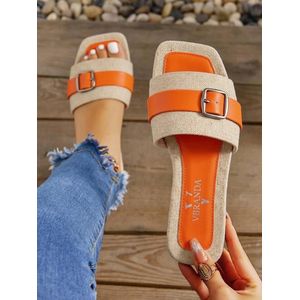 vbranda A beautiful summer slipper, full of vitality and radiance, that gives you a bright look every time.SF-75-ORANGE