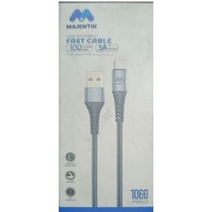 Majentik CL011-C Type-C Fast Cable 100W 5A Super Fast Charging - Silver
