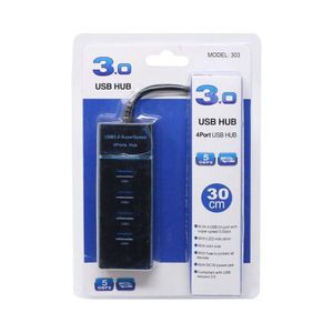 Usb Super Speed , 3.0 Hub , 4 Ports Black