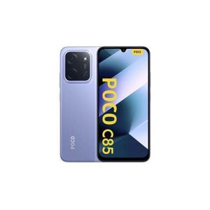 XIAOMI موبايل POCO C85 ثنائي الشريحة، 8 جيجابايت رام، 256 جيجابايت تخزين، شاشة 6.9 بوصة 120Hz، معالج MediaTek Helio G81-Ultra ثماني النواة، كاميرا 50MP، بطارية 6000mAh، شحن سريع 33W، 4G LTE – أسود