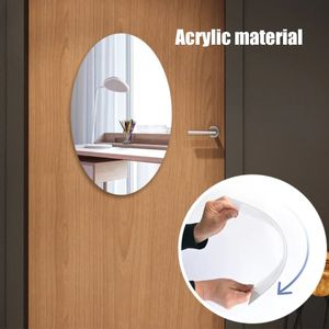 Flexible Reflective Mirror Sheets Self-Adhesive PET Mirror Tiles Non-Glass  Mirror Stickers for Home Decoration Daily Use Living Room Bathroom