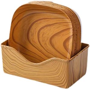 طقم تساليونكس بلاستك شكل خشب