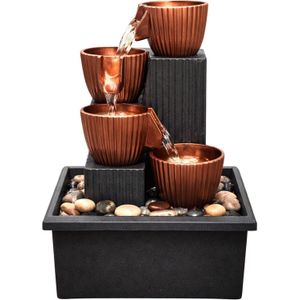 نافورة مياه داخلية توضع على الطاولة مع كرة دوارة بإضاءة LED، نافورة شلال لتزيين المنزل والمكتب، نافورة طاولة عصرية لغرفة المعيشة، هدية مميزة للاسترخاء 