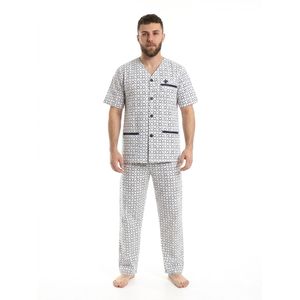 Shorto بيجاما رجالي مطبوعه كلاسيك - 2286 - ابيض (1)