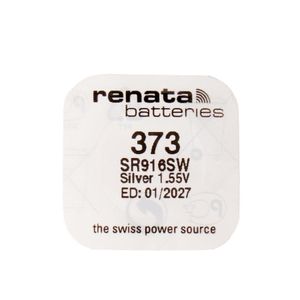Renata بطارية ساعة 373 - 1.55 فولت SR916SW - فضة أكسيد - قطعة واحدة