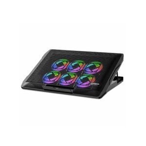 VOVO قاعدة تبريد لابتوب ب 6 مراوح RGB ومنافذ USB