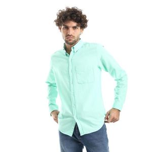Andora Casual Aqua Blue Long Sleeve Shirt