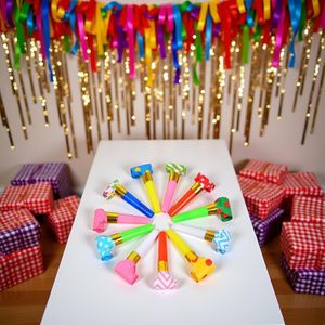 30 Pcs Party Blower Multicolor Musical Blowouts Whistles Funny Party Noisemakers Party Horns Party Supplies, New Years Noise Makers, Party Horns and Whistles