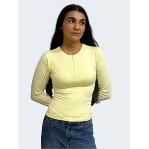 OUTDATED Zipper Long Sleeve - Butter Yellow