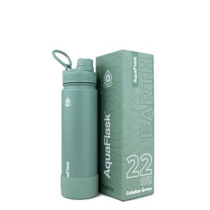 زجاجة مياه ستانلس ستيل بعليقة + قاعدة سيليكون