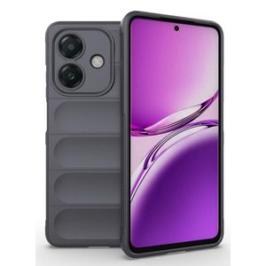 جراب سيليكون خلفي فاخر للحماية متوافق مع هاتف Oppo A3/A3X، جراب ماجيك شيلد المقاوم للصدمات مع حماية للكاميرا (رمادي)