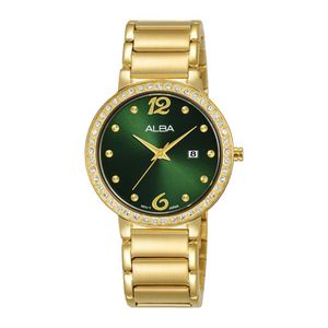 Alba Ladies' Watch Stainless Band, Green Dial AH7BK0X1