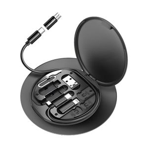 Multifunctional Data Cable 60W with Inbuilt Phone Stand Fast Charging Lightening and Micro USB Port adapter Small Compact Portable USB Cable for All Phone, Tablet & Laptop (Android, iOS) Black (1)