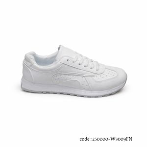 Women's comfortable orthopedic sneakers in premium imported leather with a lightweight sole - Code 250000-W3009FN - White