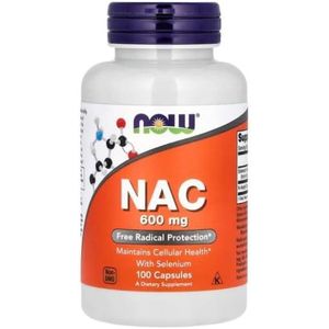 NOW Foods NAC 600 mg Veg Capsules 100 Caps 100 Servings - Advanced Antioxidant, Respiratory & Liver Detox Matrix - Non-GMO & Gluten-Free