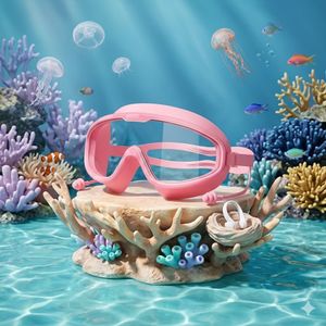 HD Large Frame Waterproof Anti-Fog Swimming for Kids Ages 3-14 Comfortable and Durable Kids' Swim