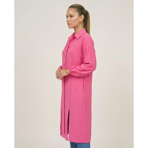 Freska Trim Long Chemise  - Fushia