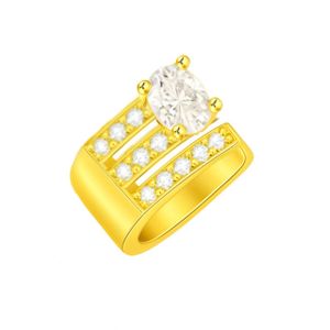 3Diamonds Luxury Gold Plated Ear Cuff with Cubic Zirconia  No Piercing Required, Elegant Triple Row Adjustable Clip-On Earring for Women &amp Girls-1Pc