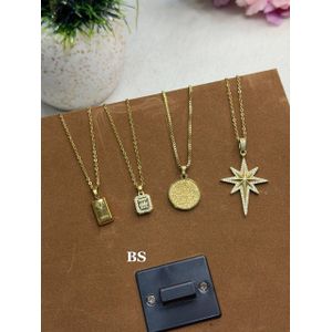 Trendy Gold Pendant Necklaces in Stainless Steel - Multiple Designs - 4
