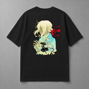 T-Shirt Anime Oversized Cotton T-13 -  Black