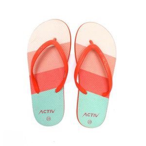 Activ Comfy Slip On Flip Flop - Orange & Red