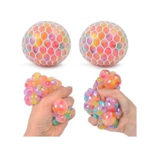 Colorful Mesh Squishy Stress Relief Balls – Interactive Sensory Squeeze Toy for Anxiety Relief, Hand Exercises, and Fidget Fun, Perfect for Kids and Adults Seeking Calming Tactile Stimulation