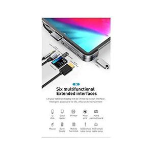 Baseus Bend Angle No.7 Multifunctional Type-C Hub Converter Dark Grey