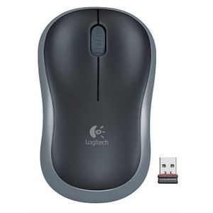 Logitech  M185 ماوس لاسلكي رمادي أصلي 2.4 جيجاهرتز USB Nano Receiver بطارية 12 شهر تتبع بصري 1000 DPI متوافق مع ويندوز وماك ولينكس 910-002235