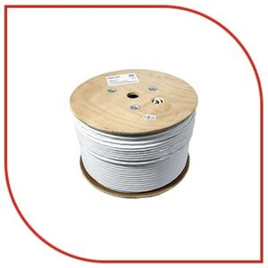 Pro Link كابل Cat6A ذو 4 أزواج أسلاك بسمك 0.573 ملم بنمط S/FTP وقليل الدخان عند الاحتراق وخالي من الهالوجين LSZH من برولينك، أبيض، 305 م