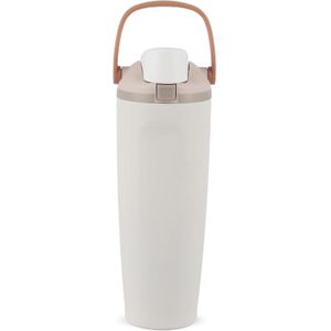 Travel Mug with Upper Handle, 900ml, high quality stainless steel - Matt Biege with Multi colors