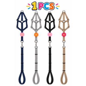 Nunbell  Medium Multi Color Dog Harness with Leash 152CM  _1 PCS