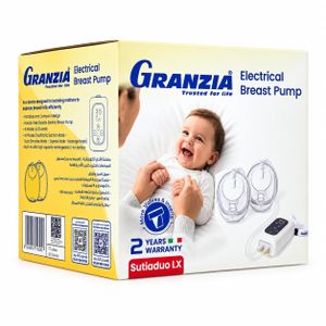 Granzia شفاط حليب كهربائي مزدوج SutiaDuo LX قابل للارتداء، شفط مزدوج، 9 مستويات شفط، سعة 150 مل