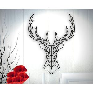 لوحة جدارية هندسية على شكل رأس غزال