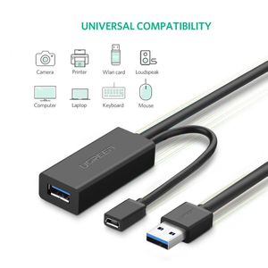 Ugreen (20827) active extension cable USB 3.2 Gen 1 (USB 3.0, USB 3.1 Gen 1) 10m black