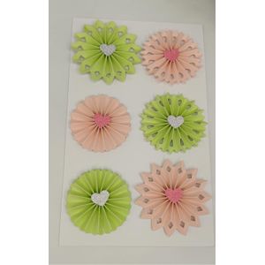 Handmade Mini Paper Rosettes Set of 12 – Scrapbook Embellishments & Card Making Supplies 