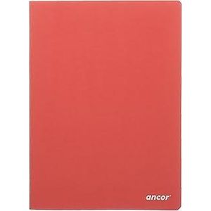 ancor A4 Premium Exercise Book, 40 Sheets, 70gsm, French Ruler - Red
