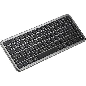 ZeroTech  Slim Wireless Keyboard, 2.4GHz USB, Scissor-Switch Keys, Silver and Black, ZPCK-WLAAAG, Compatible with Windows and MAC