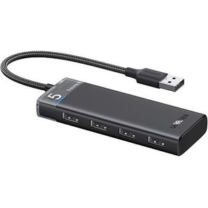 Ugreen موزع USB 3.0 رباعي المنافذ (15548) بسرعة نقل بيانات عالية تصل إلى 5 جيجابت في الثانية مع منفذ USB-C لتزويد الطاقة لأجهزة الكمبيوتر الشخصية، وأجهزة الكمبيوتر المحمولة، ووحدات التخزين المحمولة، ومحركات الأقراص الصلبة المحمولة، وأنظمة ويندوز