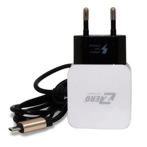 Android charger with two USB ports, used for charging audio devices, tablets, and phones. Attractive design (Zero)