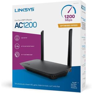 Linksys لينكسيس E5400 راوتر(موجه) برودباند لاسلكي AC1200، أسود