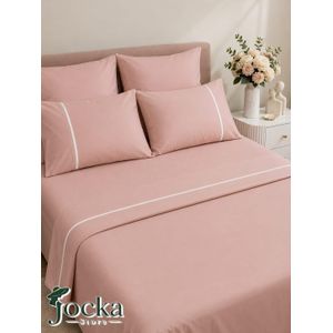 Jocka طقم ملاية فلات قطن 100% بريميوم 3 قطع -   ناعم ومريح - ألوان ومقاسات متعددة_180 سم: الملاية 270 * 270 سم.