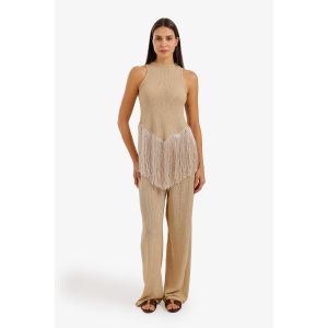 Carina Fringed Perforated Beach Set