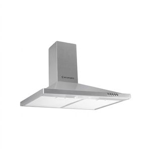 Ecomatic شفاط مطبخ 90 سم بمدخنة سعة 500 متر مكعب 3 سرعات إستانلس - H95B (صنع في تركيا)
