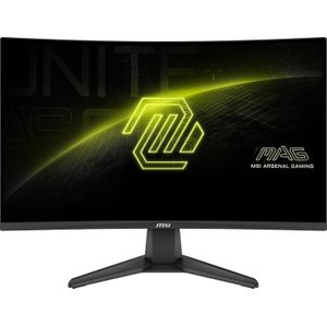 Msi شاشة ألعاب ماج 276CF E20 مقاس 27 بوصة FHD بدقة 1920*1080/200 هرتز/مزامنة تكيفية منفذ HDMI ومنفذ عرض للتثبيت على حامل فيسا قابلة للإمالة وضبط الارتفاع بمكبر صوت زمن استجابة 0.5ms من ام اس اي، أسود