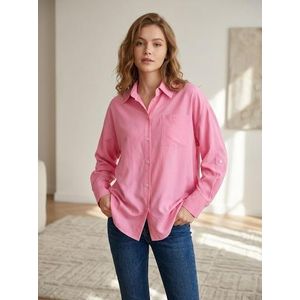 Turky Mode قميص نسائي باللون الوردي – ستايل ناعم وعصري