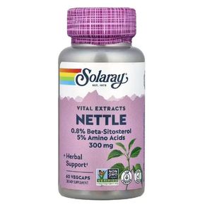 Solaray  Nettle Vital Extracts 300 mg VegCaps 60 Capsules 60 Servings - Advanced Seasonal, Respiratory & Prostate Support Matrix - Non-GMO & Gluten-Free