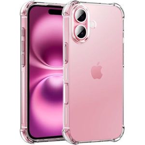 جراب شفاف من السيليكون المرن الناعم المقاوم للصدمات من تين تك لهاتف iPhone 16، متوافق مع iPhone 16 مع جراب حماية للإطار (جراب حماية، iPhone 16)