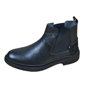 حذاء كاحل من الجلد الأصلي سهل الارتداء